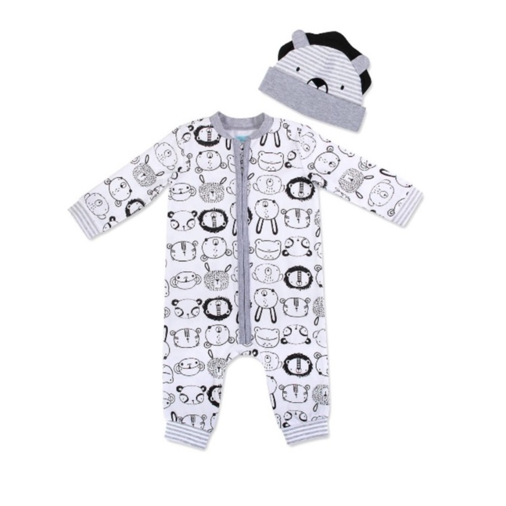 Lightning Bug Oneies Lion Coveralls Outfit With Cap